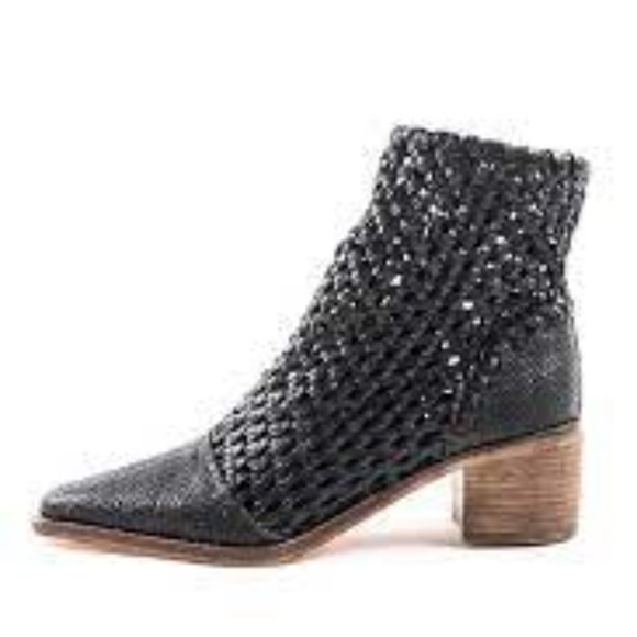 Free People In the Loop woven leather side zip boot - Picture 3 of 4